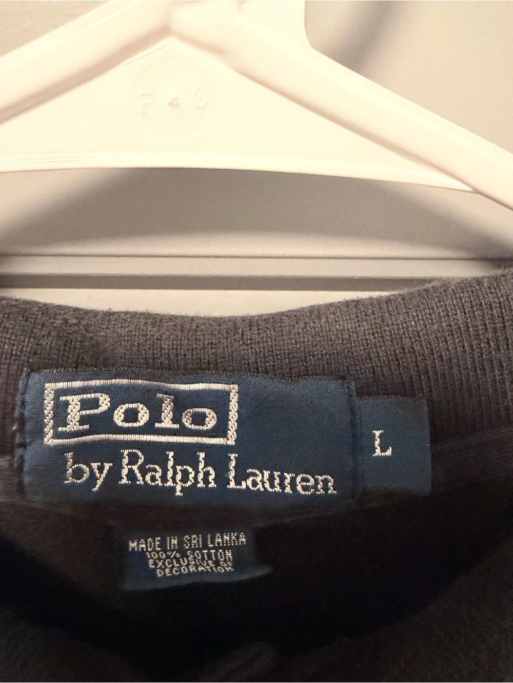 Polo Ralph Lauren Men’s Black Long-Sleeve Polo with Red Pony LARGE